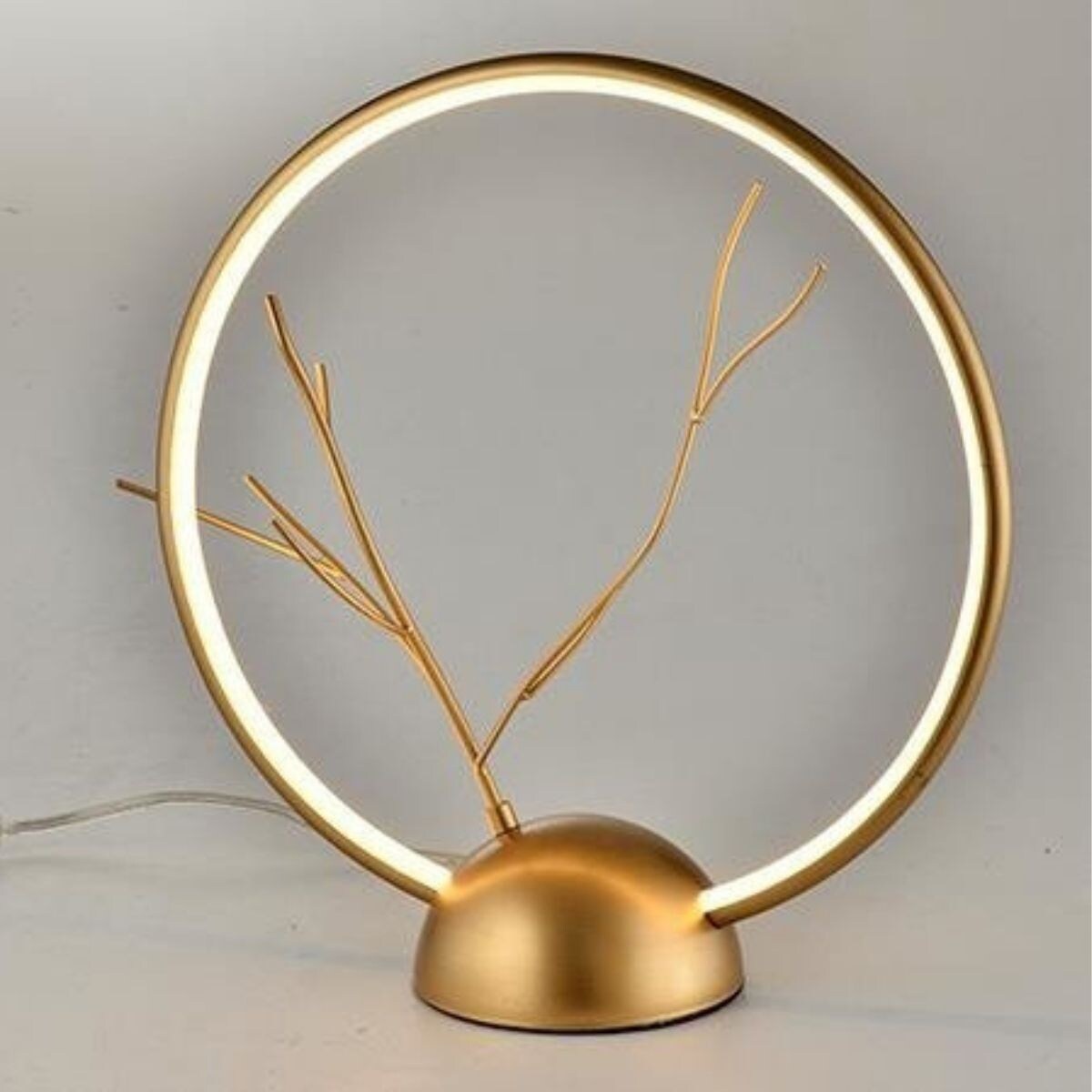 Lampka stołowa Davos 50533052 Candellux 16W 3000K ring gałęzie złote