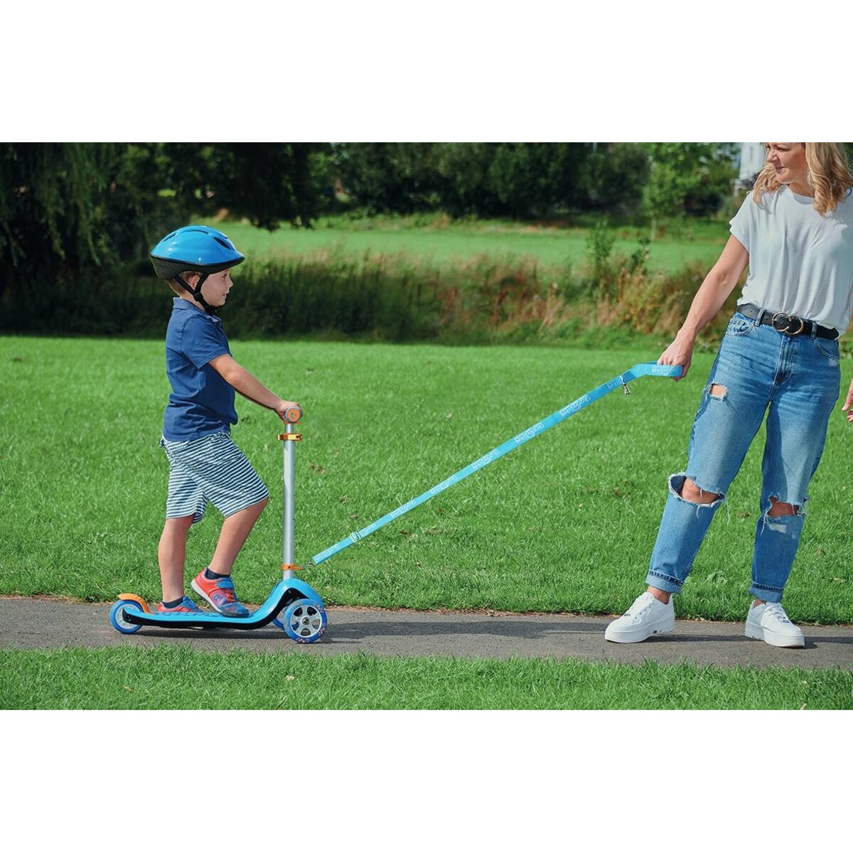 Składana hulajnoga Trunki - niebieska, duża