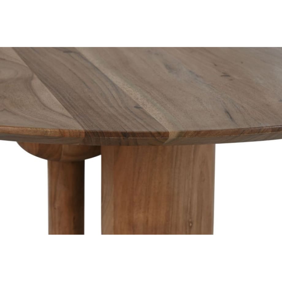 Okrągły stół z drewnianym akacjowym blatem Ø106 x 76 cm MIRABEL - II