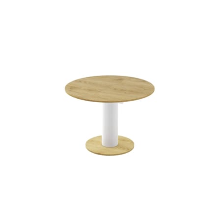 Stół rozkładany SOLO LUX 100(144)x100 dąb artisan/biały