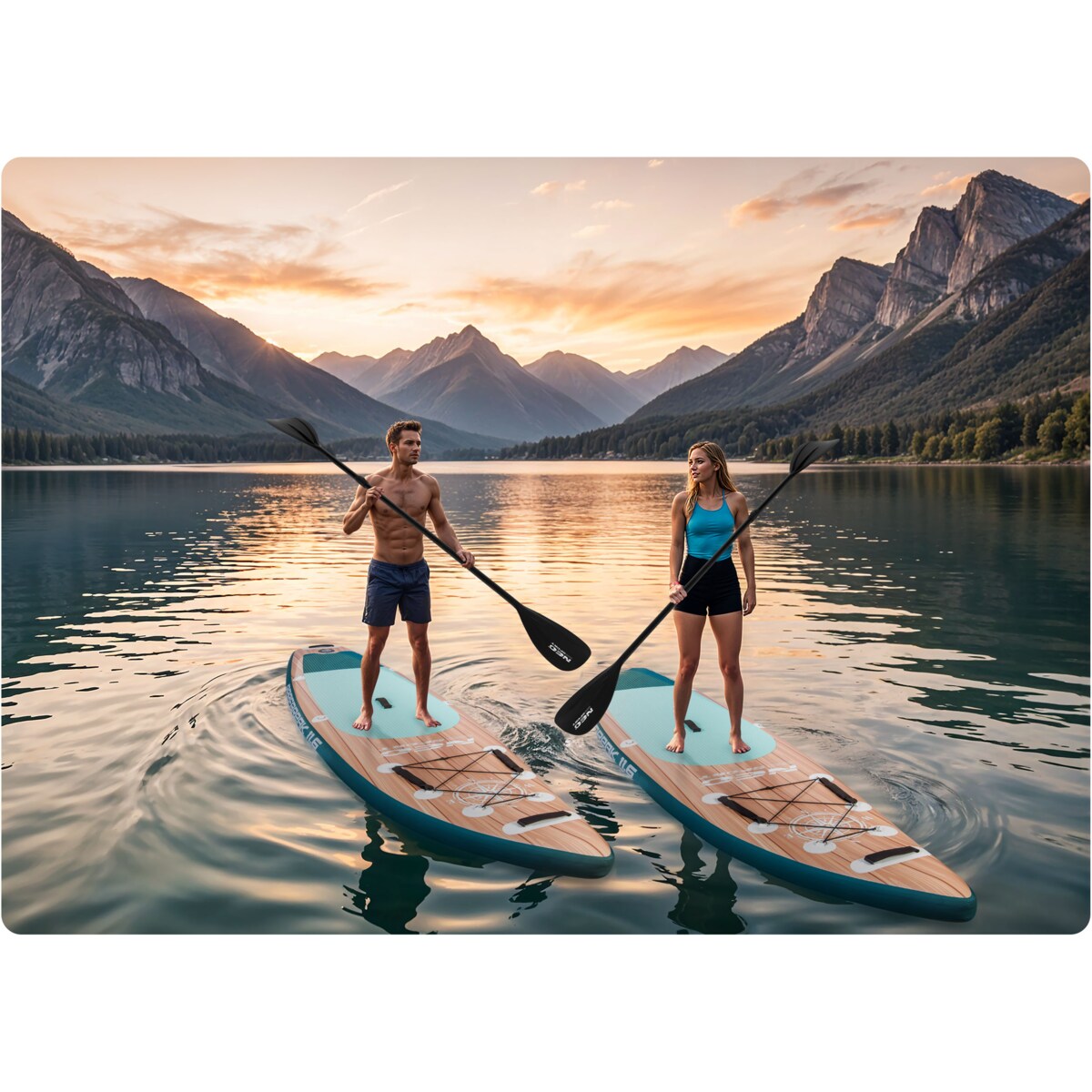 Deska SUP do pływania pompowana Paddle Reefbreak 350cm Neo-Sport ZESTAW