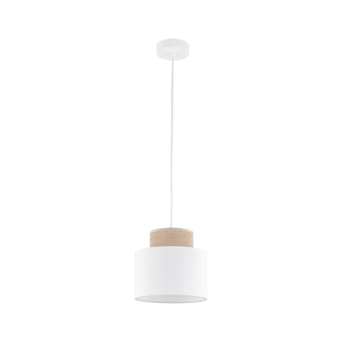 Lampa wisząca TK Lighting DUO WHITE JUTA 10078 biała E27 regulowana do salonu jadalni sypialni
