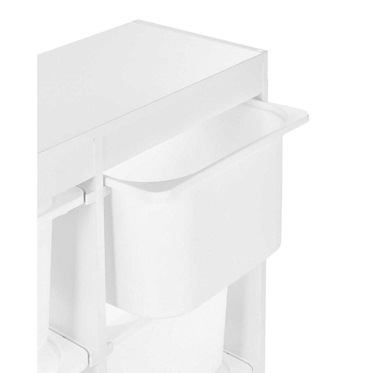 Regał z 6 pojemnikami biały TOBIN