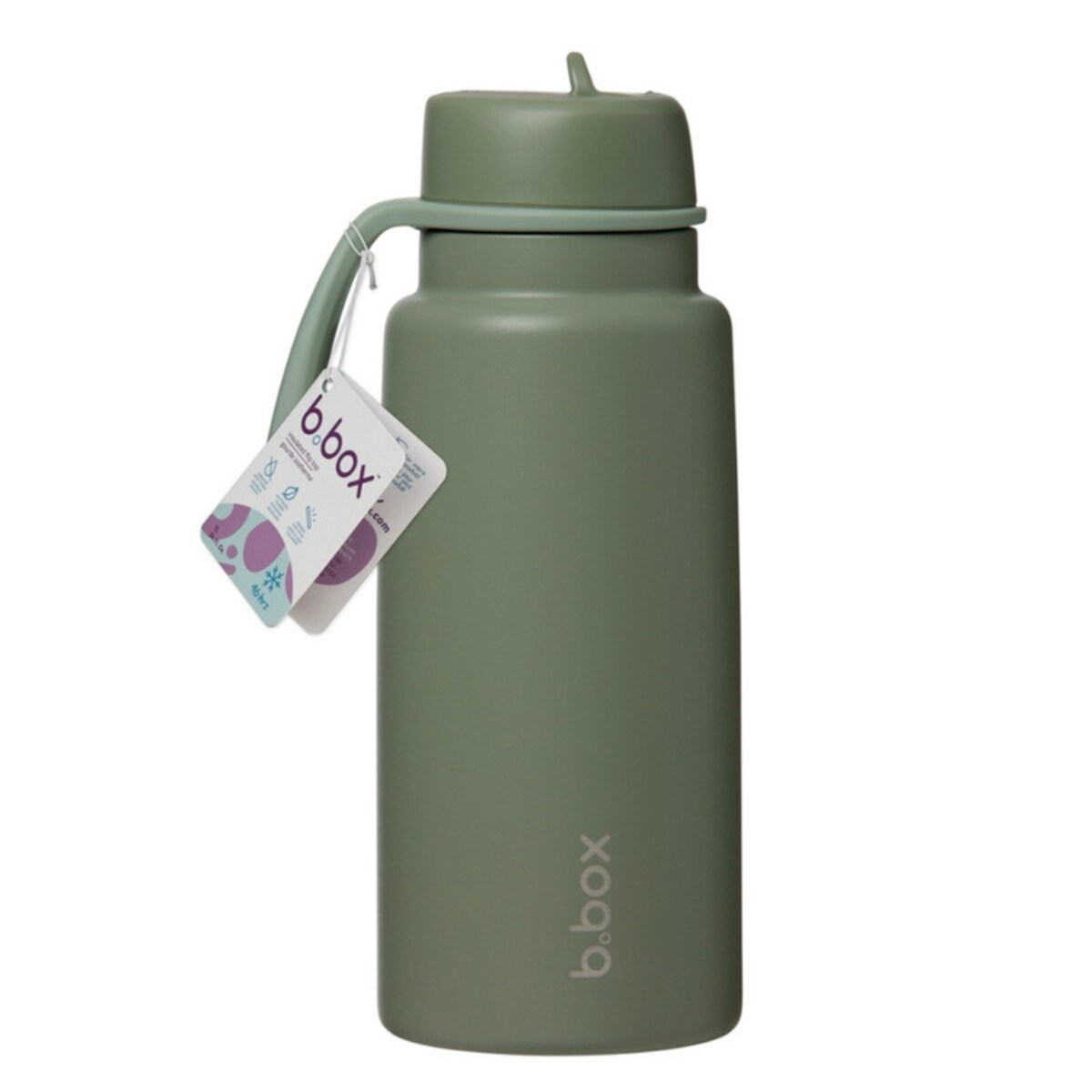Butelka termiczna ze składanym ustnikiem – termos dla dzieci i dorosłych 1l Olive b.box
