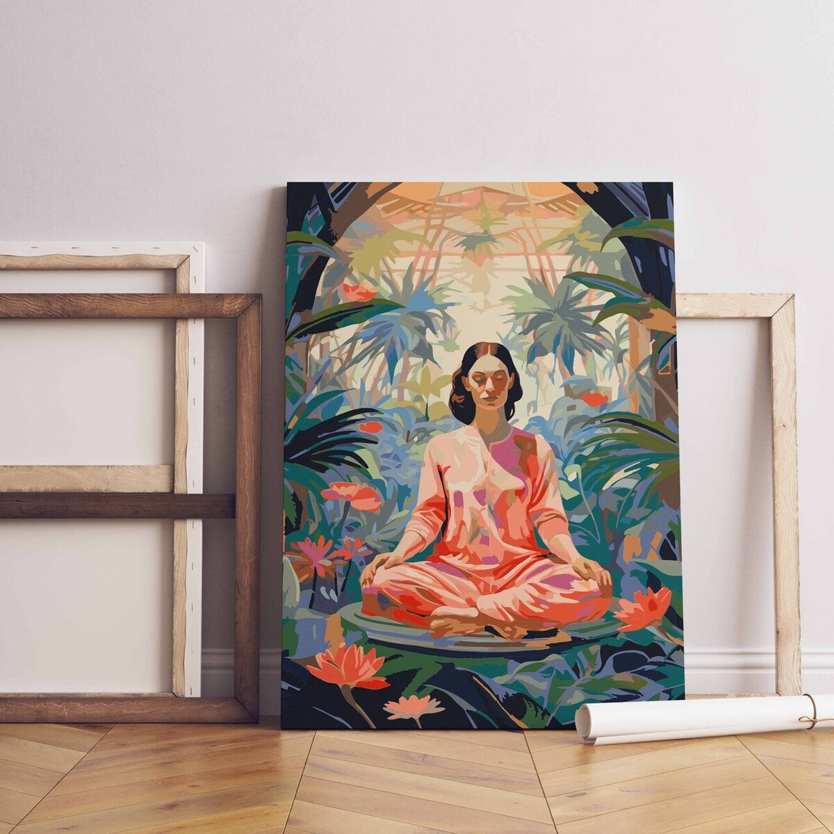 Malowanie po numerach, zestaw DIY – MEDYTUJĄCA KOBIETA 50x70 cm- Produkt PL