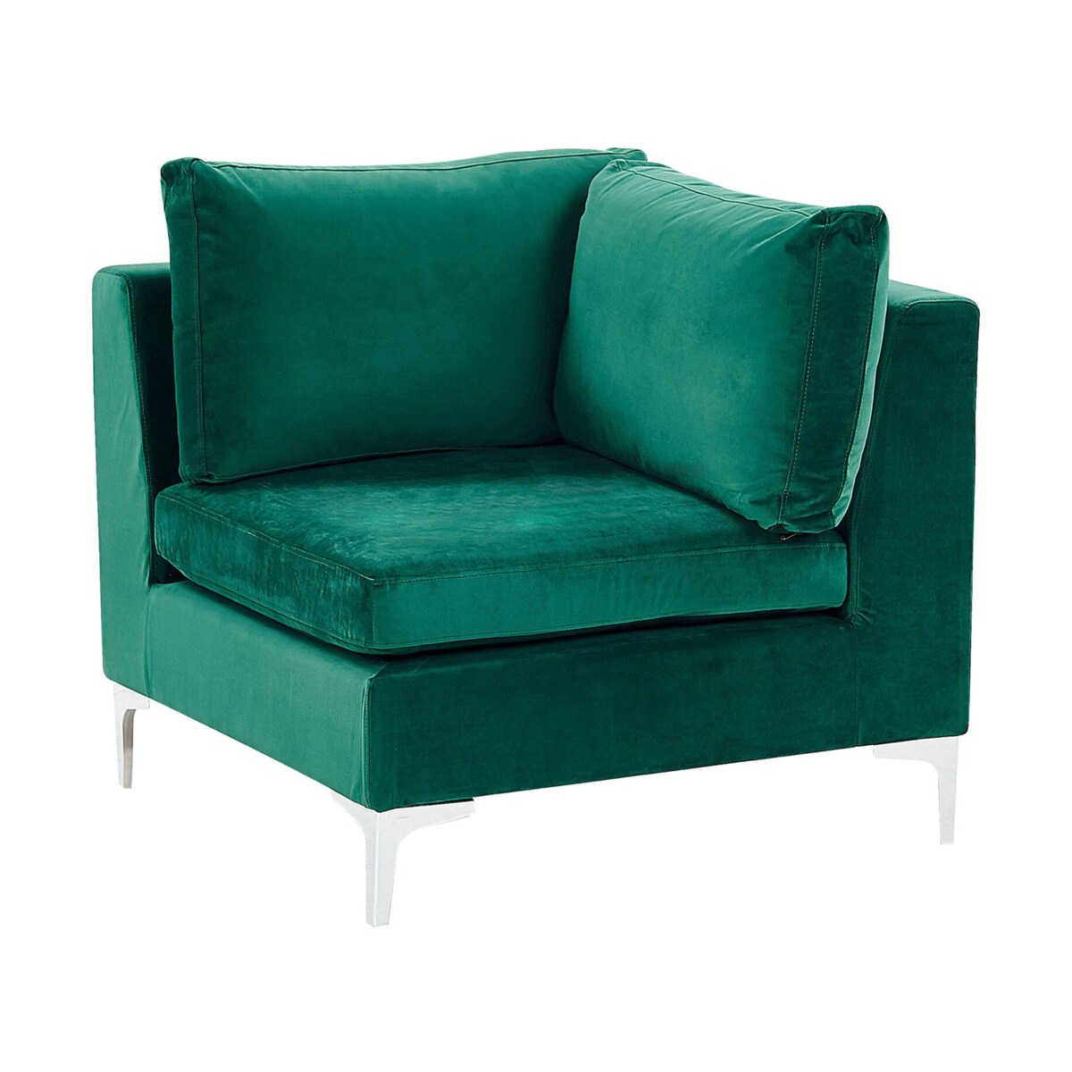 Sofa modułowa 6-osobowa welurowa zielona EVJA