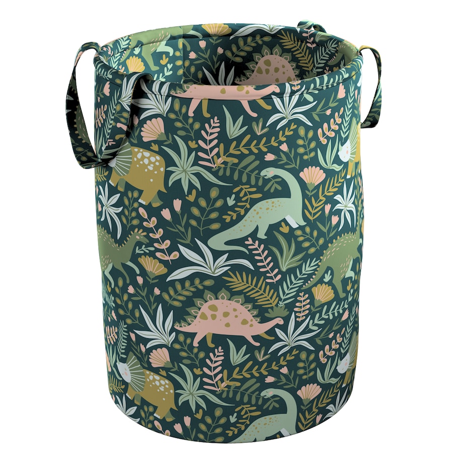Kosz na zabawki Tobi, dinozaury na zielonym tle, 30x40cm, Magic Collection