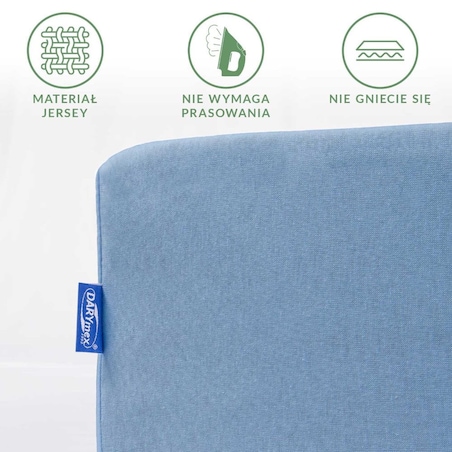 Prześcieradło jersey z gumką 160x200 kolor Niebieski