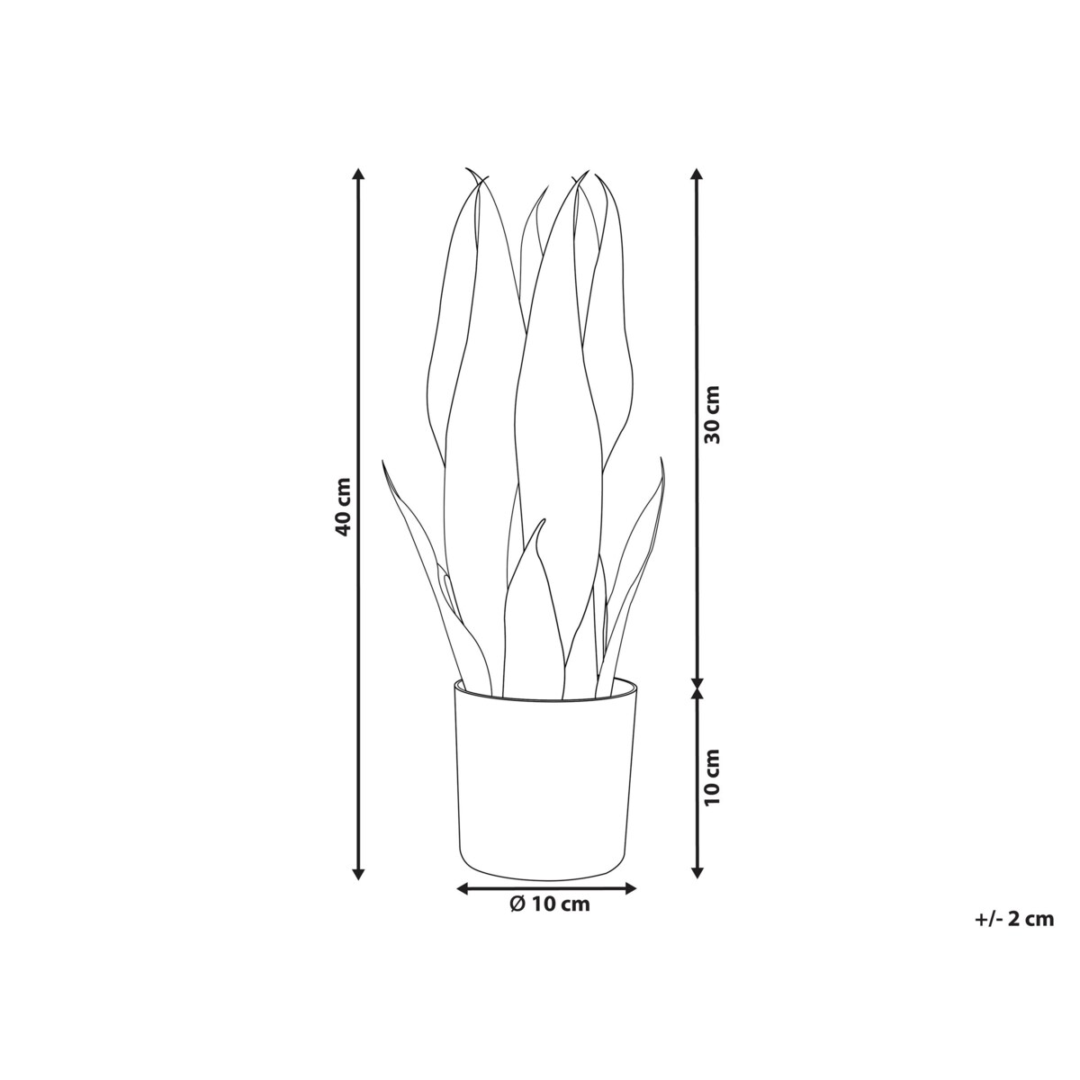 Sztuczna roślina doniczkowa 40 cm SNAKE PLANT