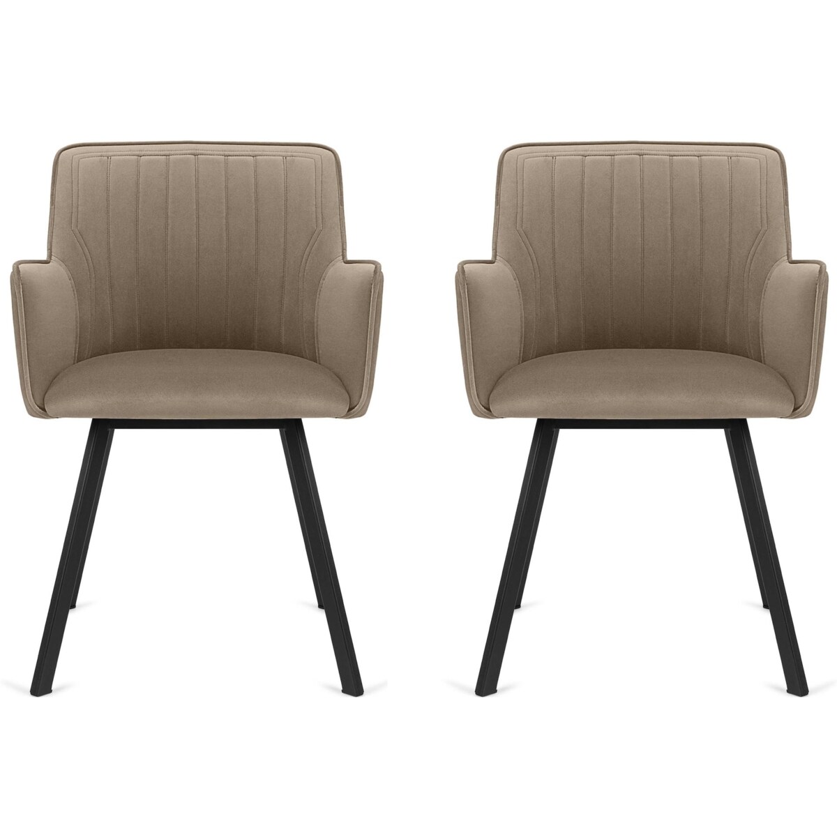 KONSIMO PYRUS welurowe krzesła 2 sztuki beżowe