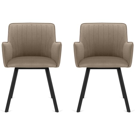 KONSIMO PYRUS welurowe krzesła 2 sztuki beżowe