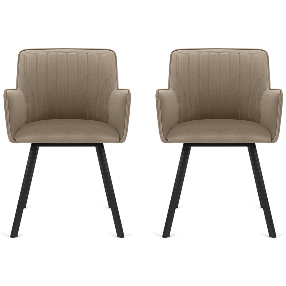 KONSIMO PYRUS welurowe krzesła 2 sztuki beżowe
