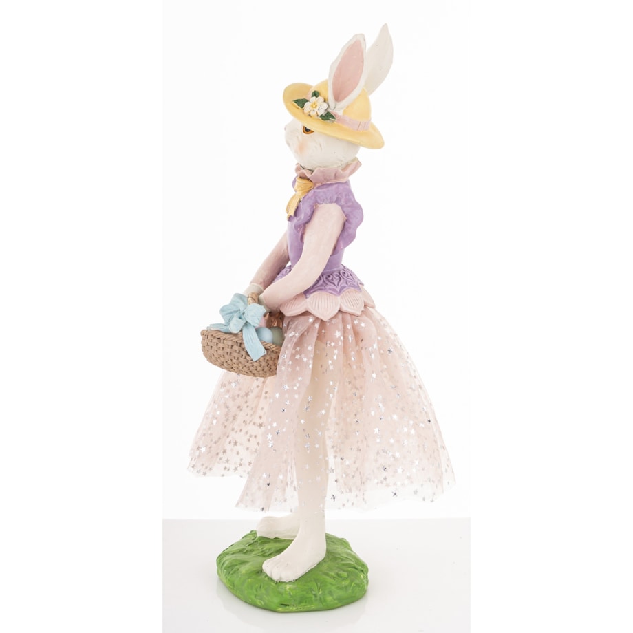 Dekoracja - króliczka w tiulowej spódniczce 36x17x16 cm