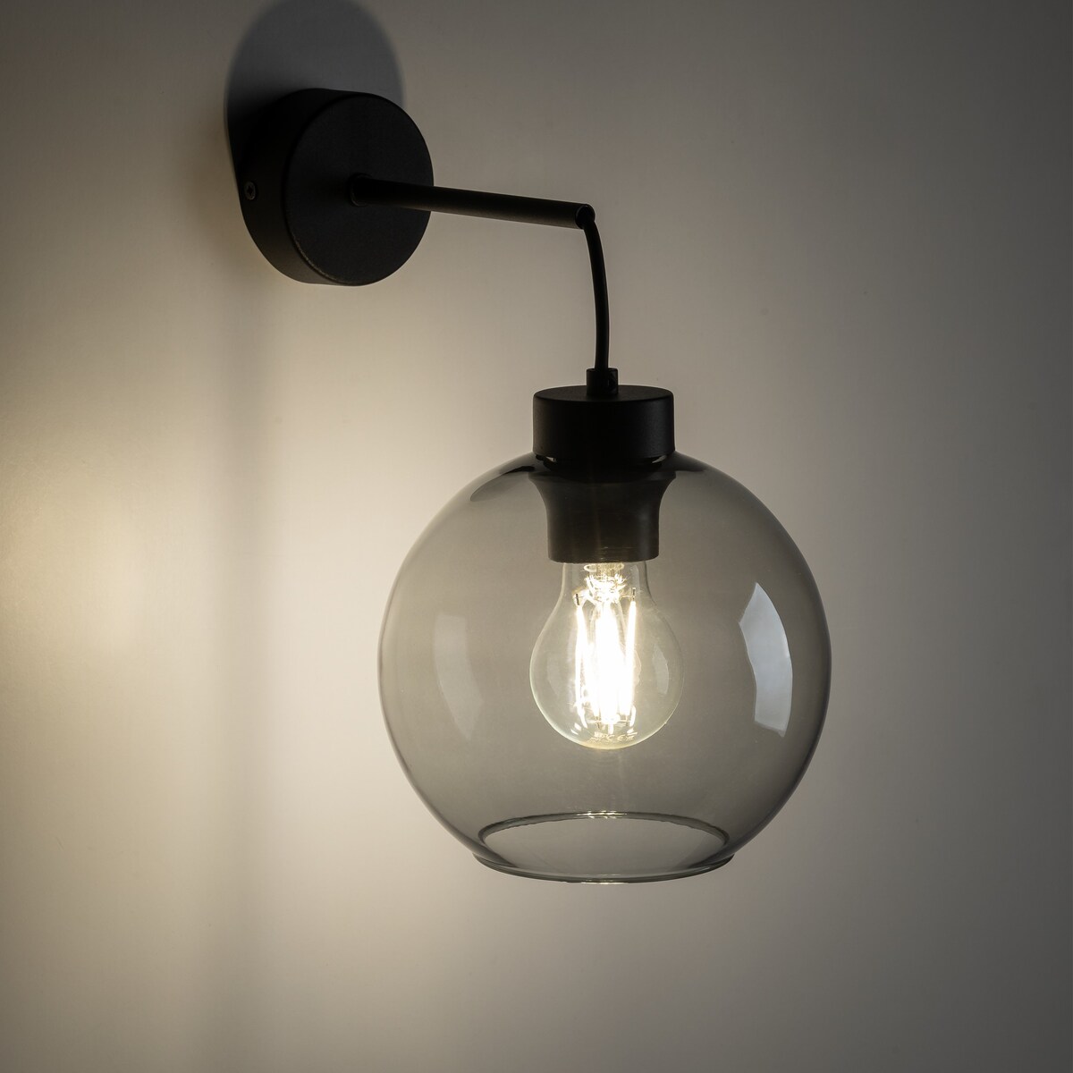 Kinkiet ścienny TK Lighting CUBUS 10243 grafitowy/czarny E27 nowoczesny stalowy do salonu i sypialni