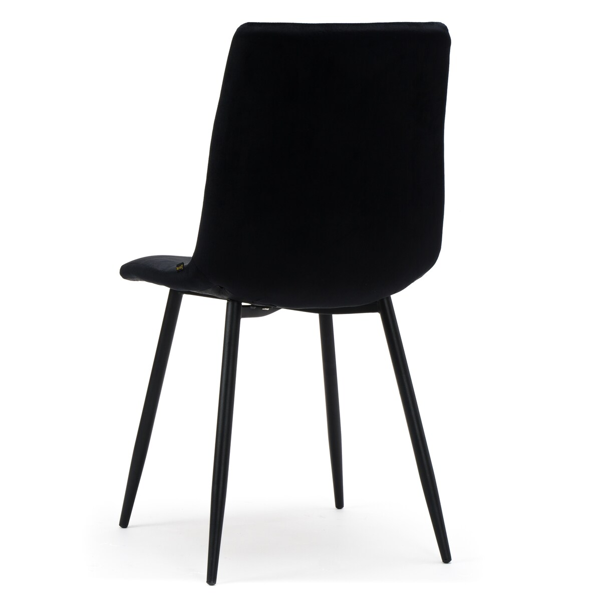 Krzesło tapicerowane pikowane welurowe do salonu jadalni PARMA czarna