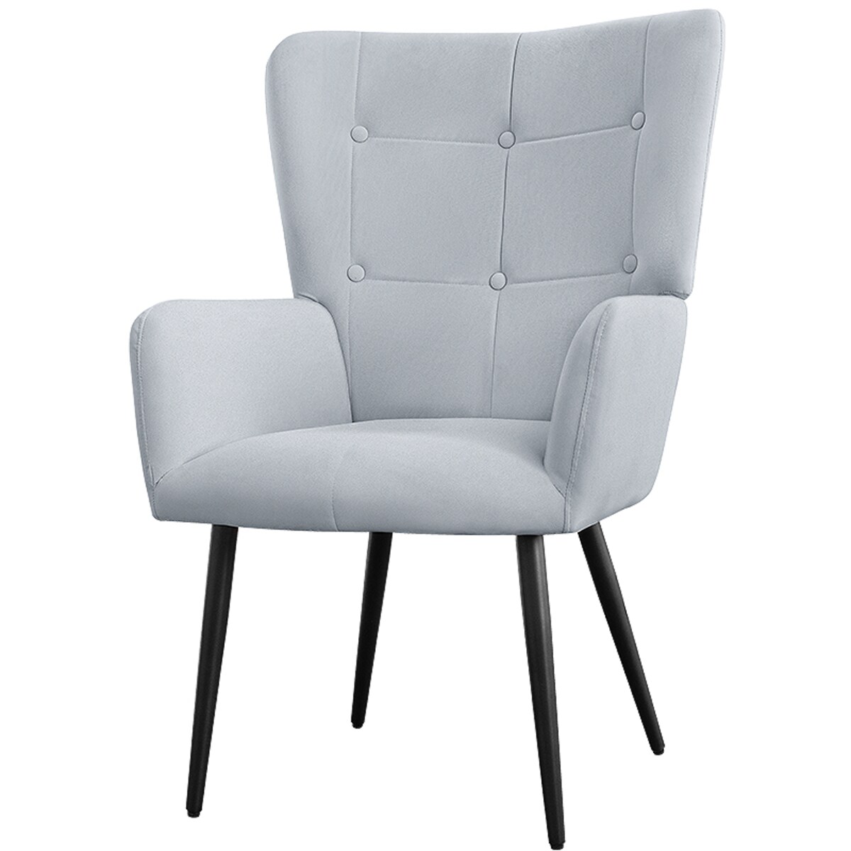 Fotel do salonu wypoczynkowy uszak szary welurowy wygodny tapicerowany