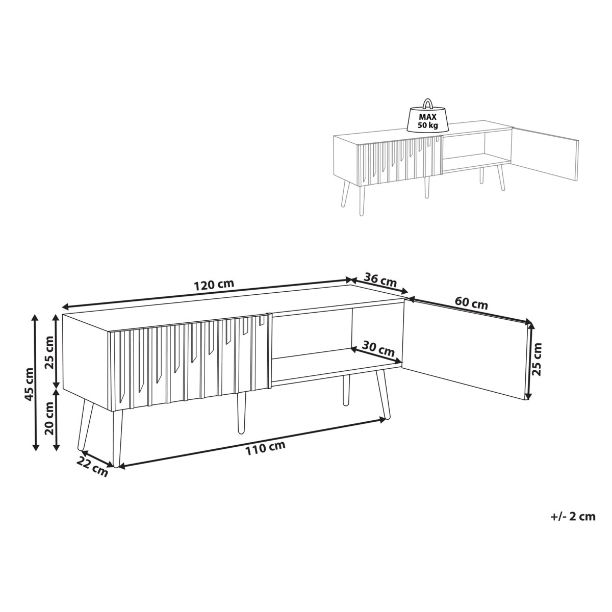 Szafka RTV Drewno Jasne drewno DALCROSS