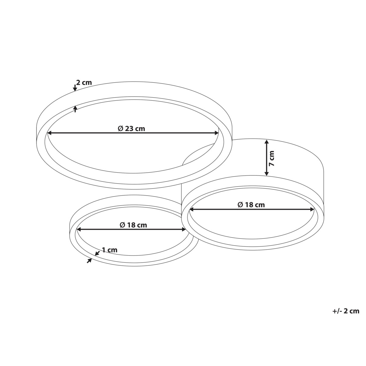 Lampa sufitowa LED metalowa czarna AGNAT