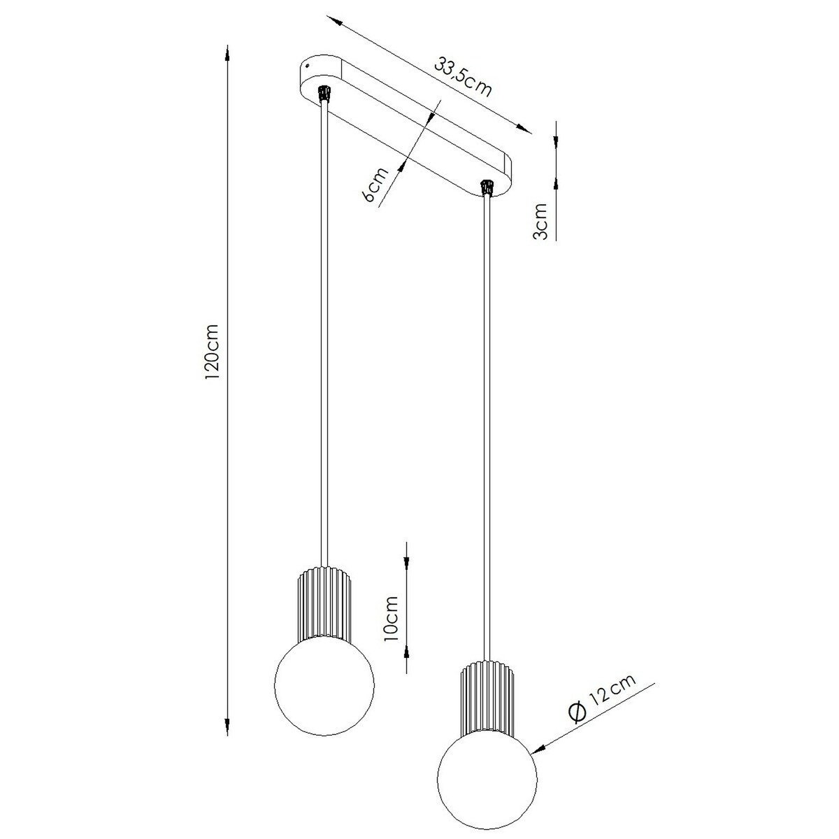 Lampa wisząca HALO 2L zielona oliwka