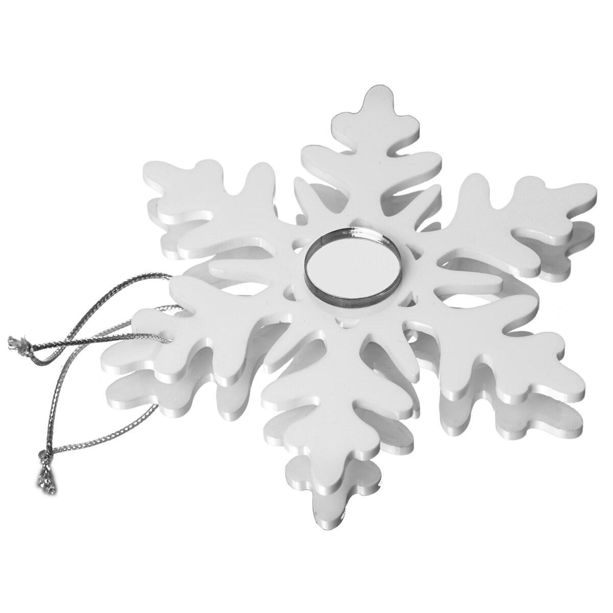 Ozdoby bożonarodzeniowe Śnieżynki srebrny 6 szt.