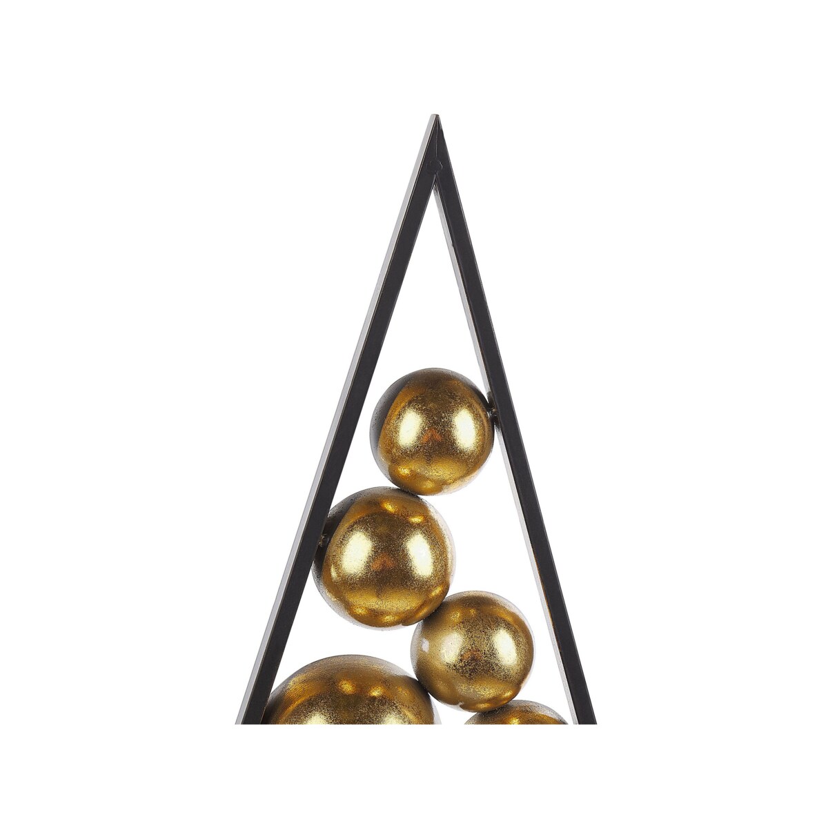 Figurka choinka metalowa czarno-złota RANUA