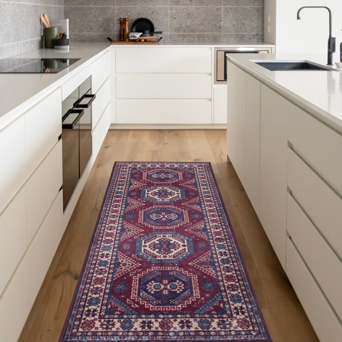 Dywan Klasyczny Sereno 80x300cm Velvet Bordowy