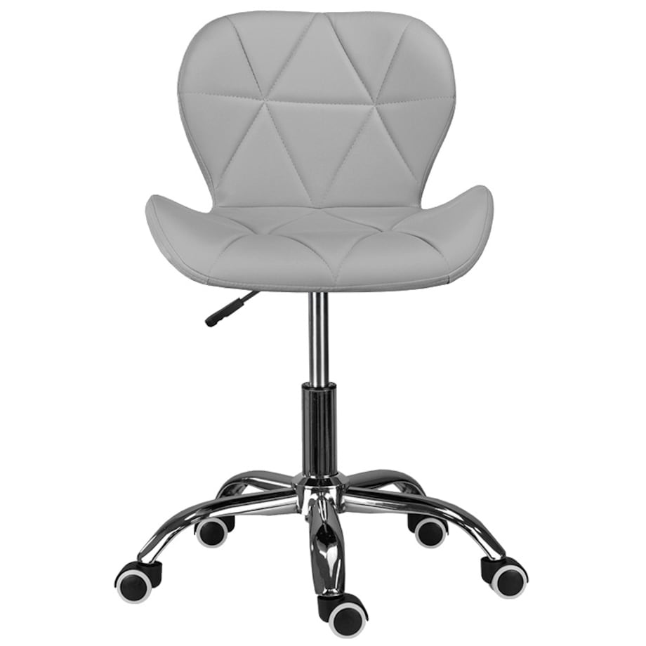 Krzesło obrotowe biurowe nowoczesne ekoskóra szare