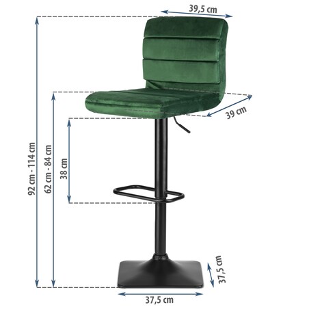 Hoker krzesło barowe stołek obrotowy Sofotel Drava 260402