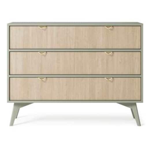 Komoda Sage 3 szuflady szałwia/naturalna