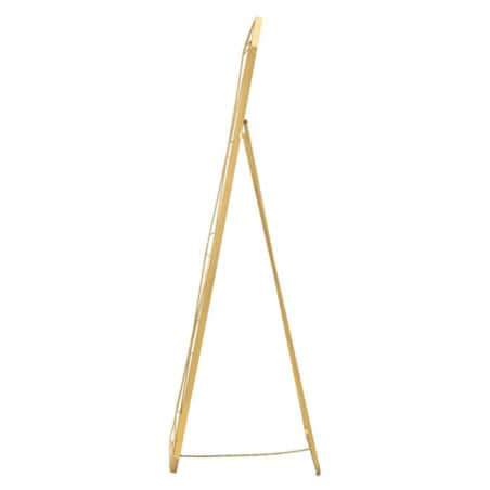 Lustro podłogowe, kolor złoty, żelazo i płyta MDF, 46 x 2 x 153 cm, styl glamour, do sypialni i garderoby, Mauro Ferretti