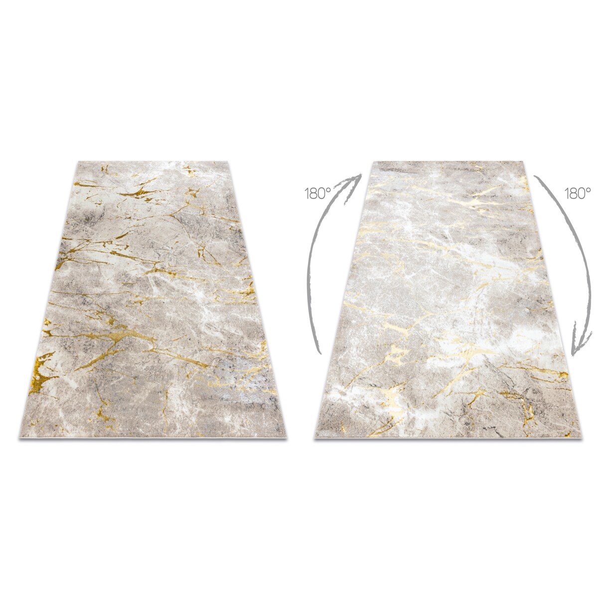 Dywan BLISS Z197AZ147 ciemny beż / złoty - 200x290 cm