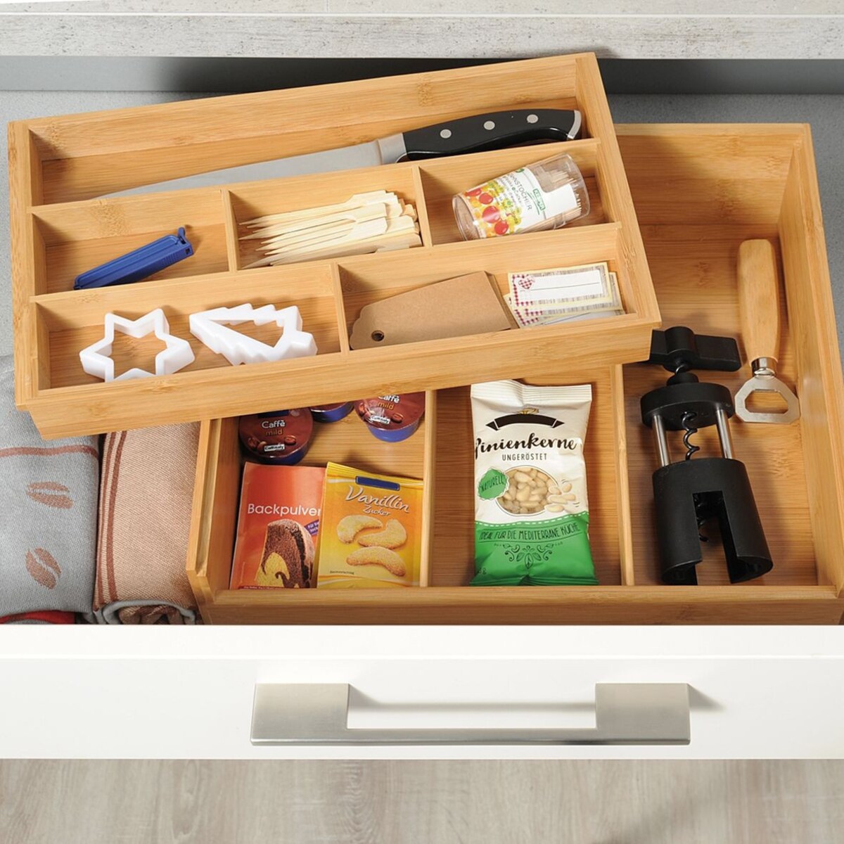 Kesper Skrzynka uniwersalna Bambus FSC 37x31x9,5 cm