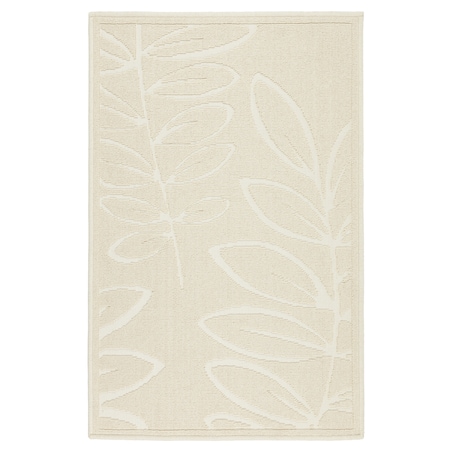 Dywanik łazienkowy Lino 60x90 cm bawełniany roślinny beżowy