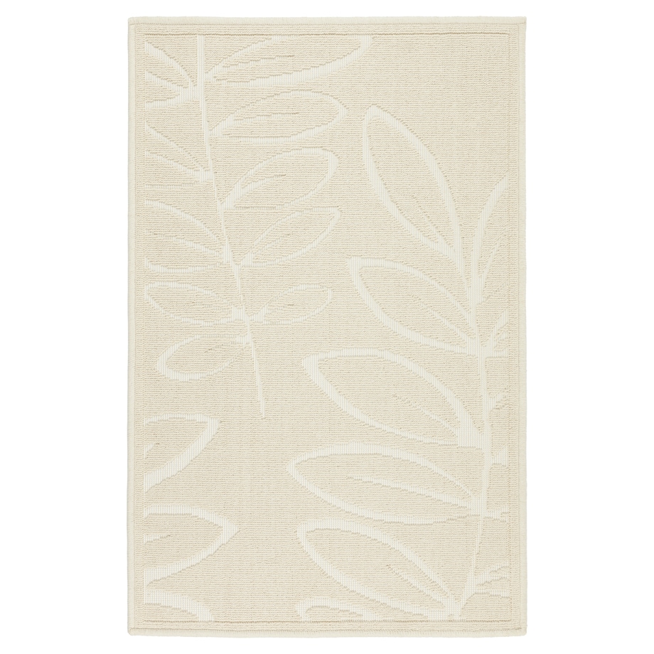 Dywanik łazienkowy Lino 60x90 cm bawełniany roślinny beżowy