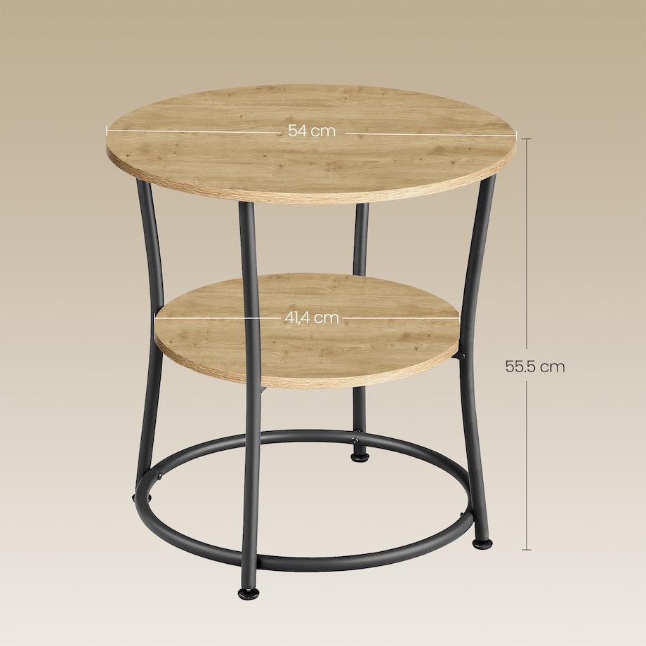 Stolik kawowy do salonu w nowoczesnym stylu dąb artisan, czarny