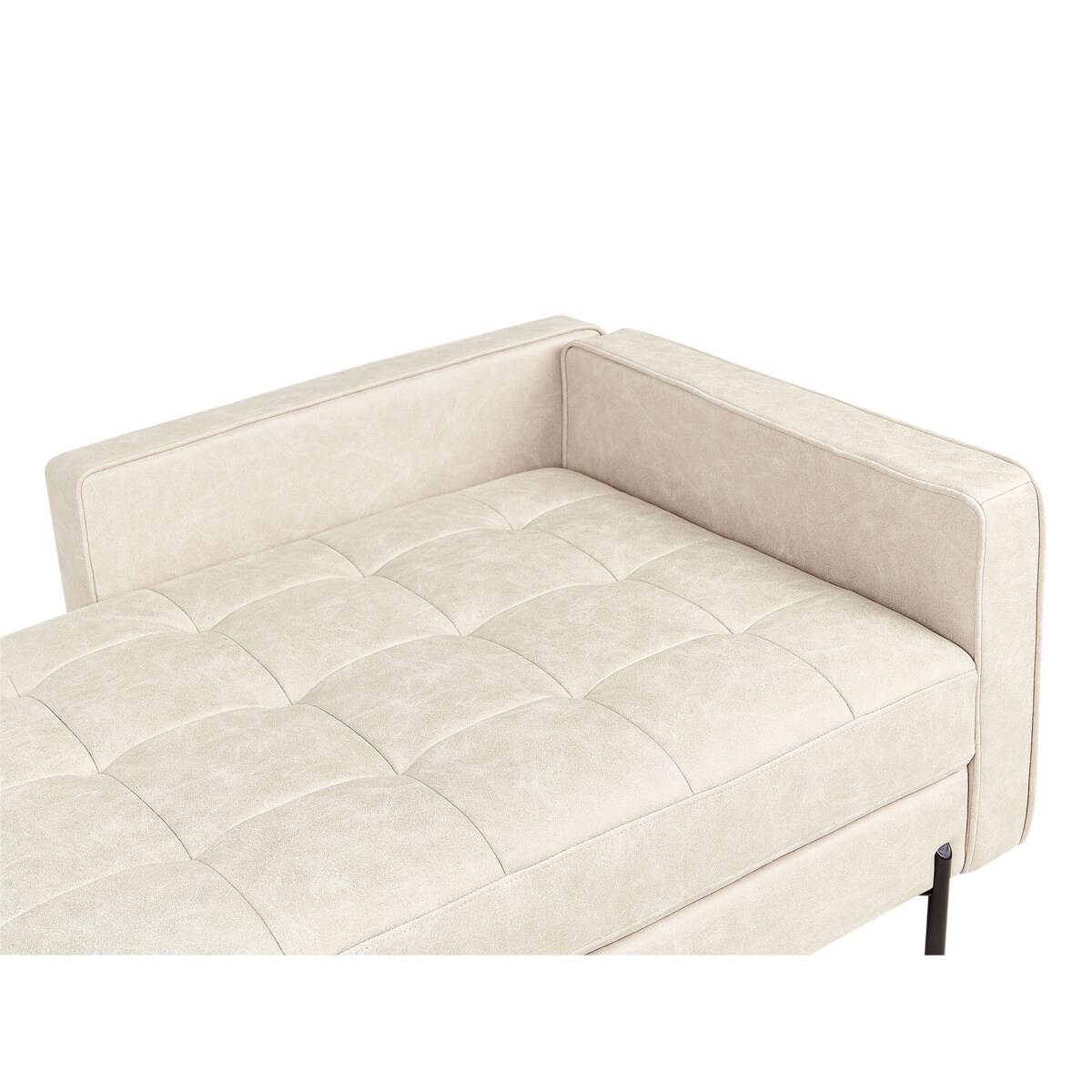 Szezlong prawostronny jasnobeżowy REBAIS