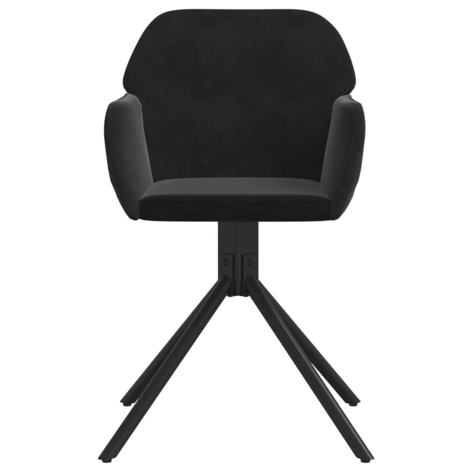 vidaXL Obrotowe krzesła stołowe, 2 szt., czarne, aksamitne