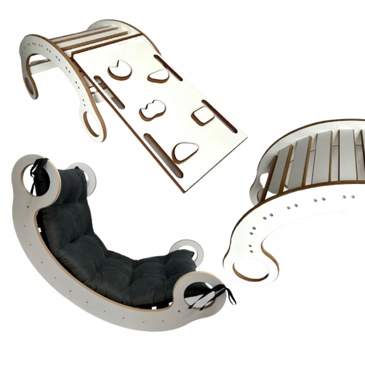 Deska balansowania Montessori + Poduszka + Ścianka CERTYFIKOWANE