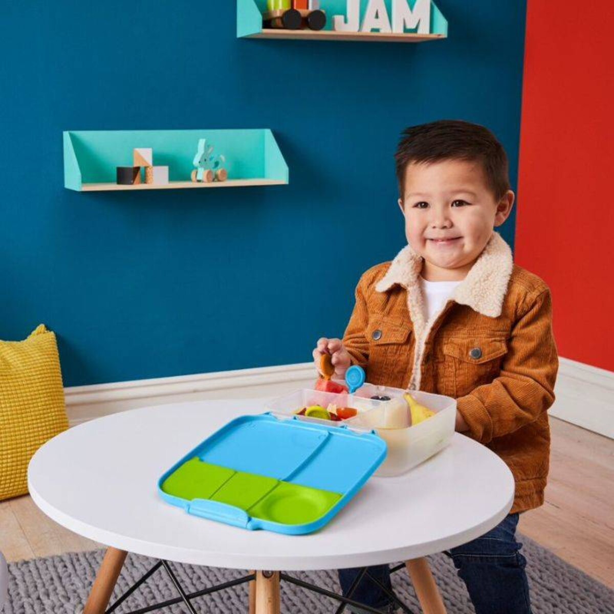 Lunchbox dla dzieci i dorosłych - śniadaniówka z przegródkami i wkładem chłodzącym Lemon Sherbet, b.box