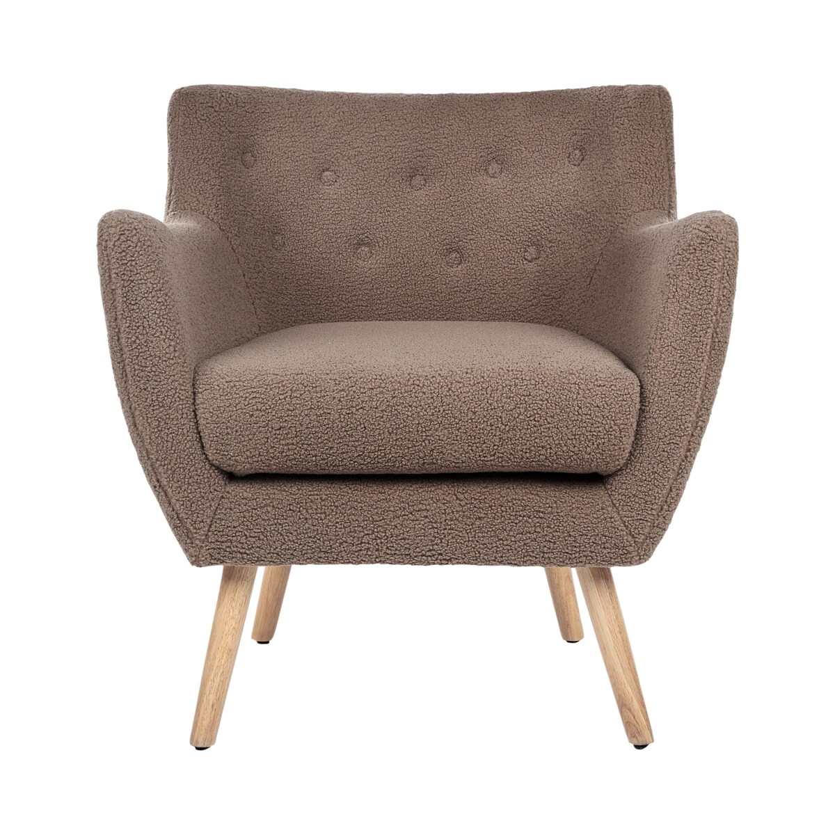 Fotel DRAMMEN Boucle Brązowy