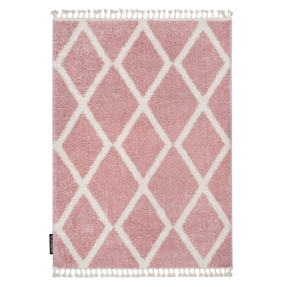 Dywan BERBER TROIK A0010 różowy / biały 160x220 cm