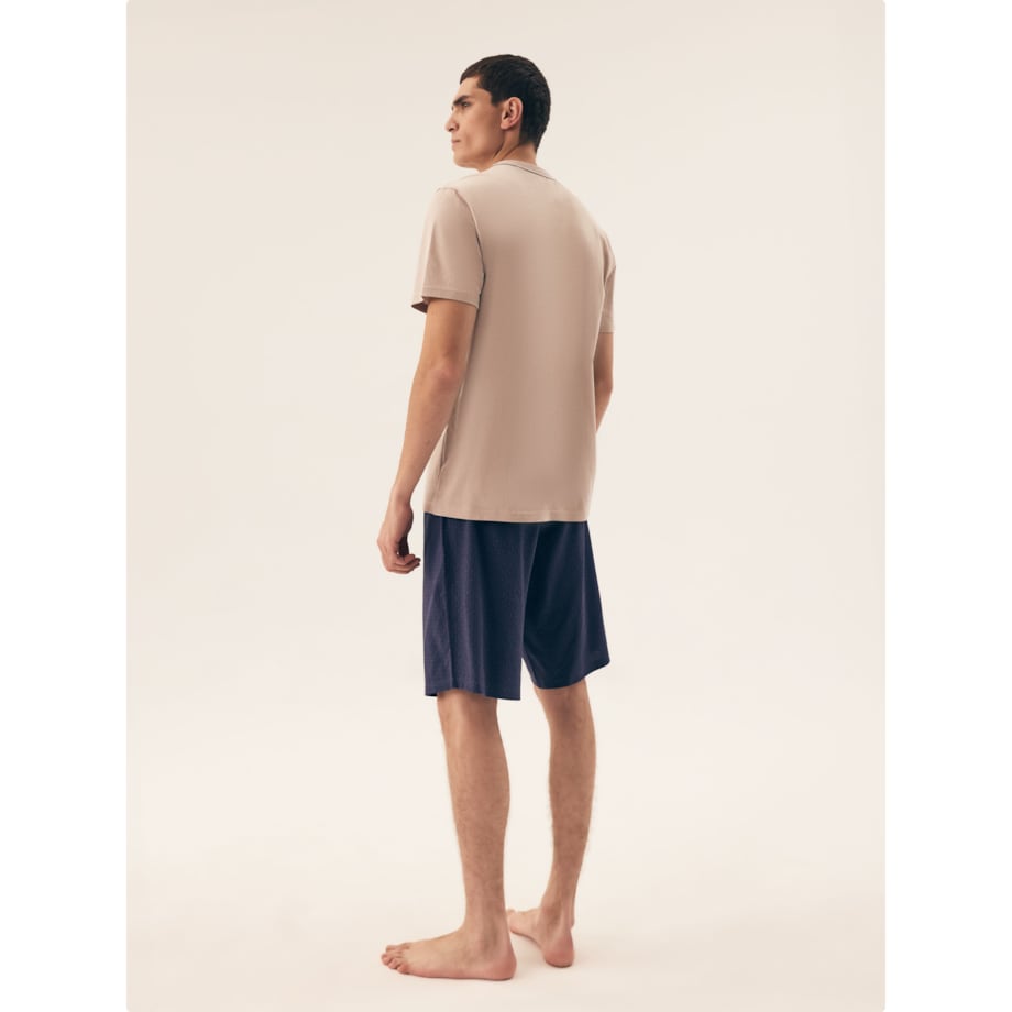 Piżama Dreamber 42632-02X Beżowo-Niebieski, XXL