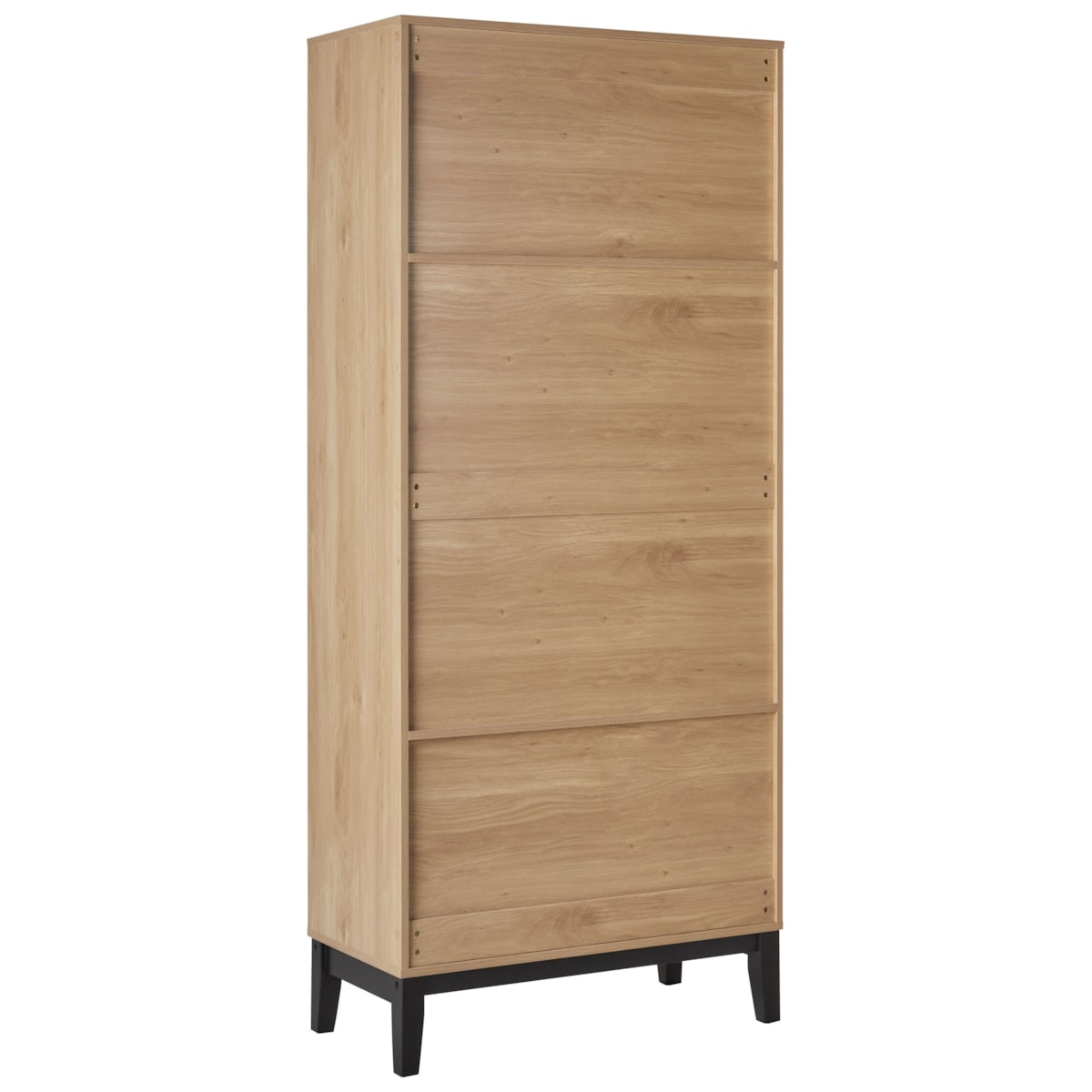 Witryna ze szklaną gablotą jasne drewno RUMSON