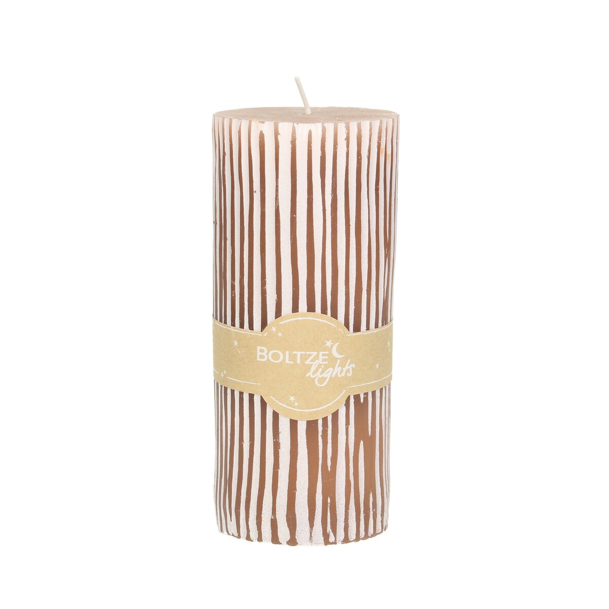 Świeca Renee 15cm brown, 7 x 15 cm