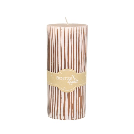 Świeca Renee 15cm brown, 7 x 15 cm