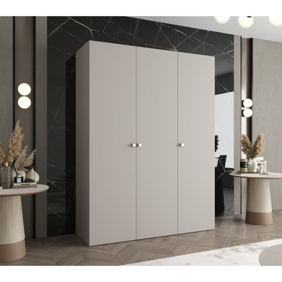 Szafa uchylna otwierana PARMA 1 150 wys. 202 cm Kaszmir + u. Srebrny