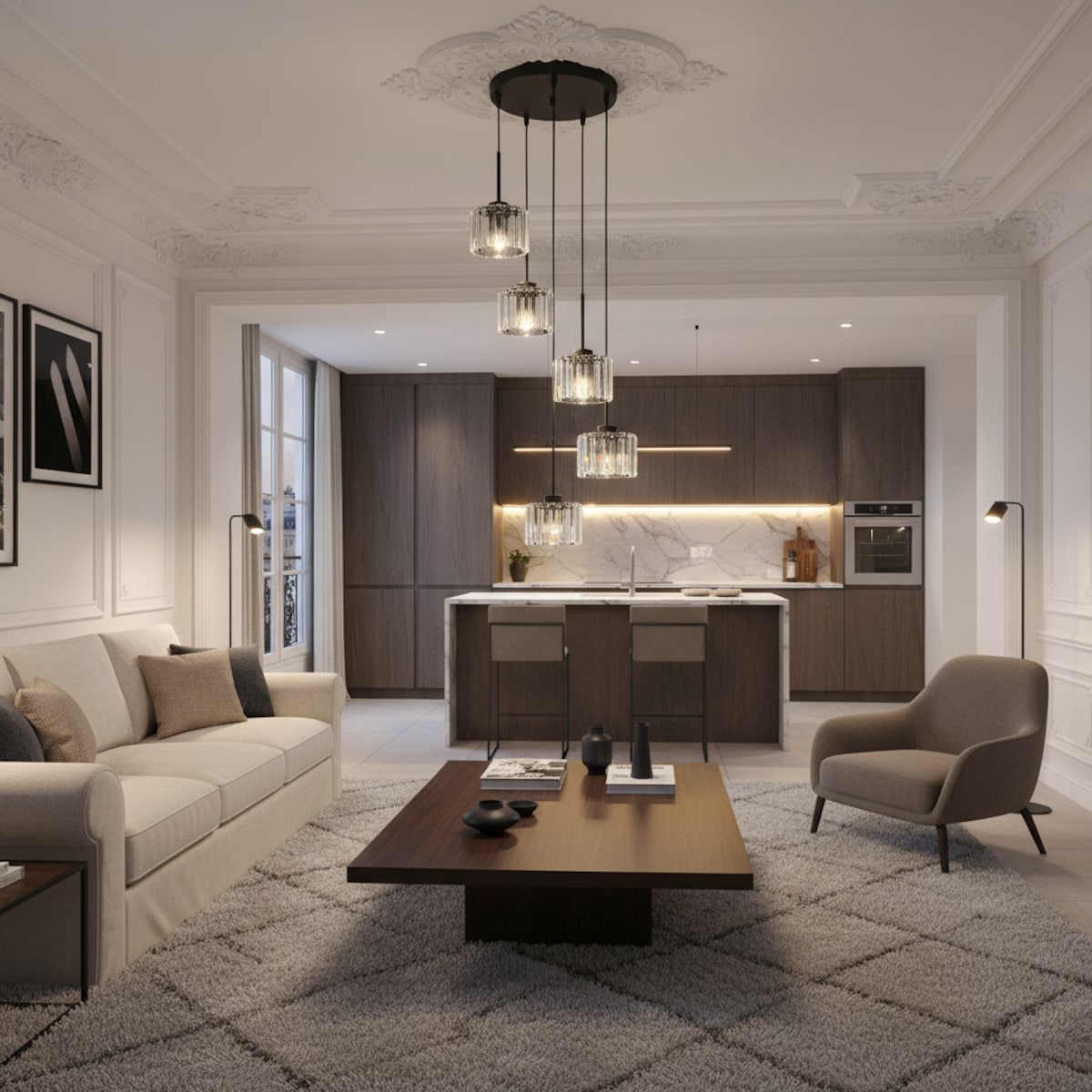 lampa wisząca kaskadowa edylit nowoczesna do salonu
