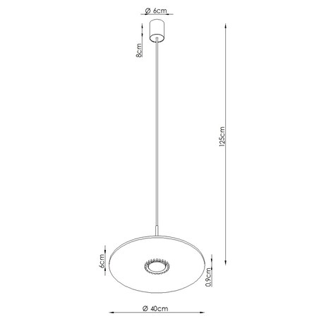 Lampa wisząca OVO 1 beżowa/czarna filc Gx53