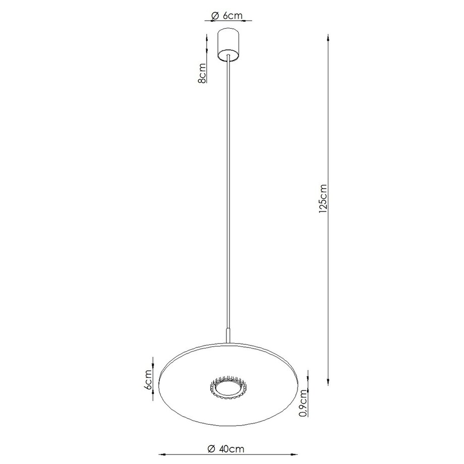Lampa wisząca OVO 1 beżowa/czarna filc Gx53