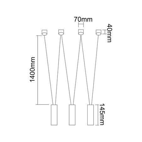 LAMPA wisząca Viva III Bianco Orlicki Design loftowa OPRAWA metalowy ZWIS tuby białe